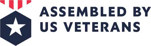 Assembled by US Veterans badge